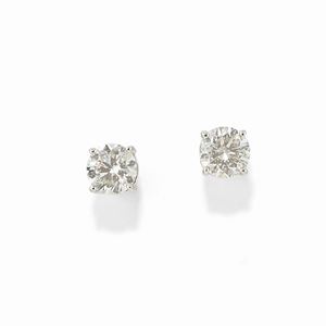  - Orecchini in oro bianco 18K e diamanti