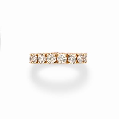 Anello in Oro Rosso 18k e Diamanti