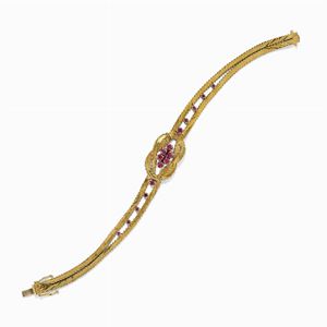  - Bracciale in oro 18k e rubini