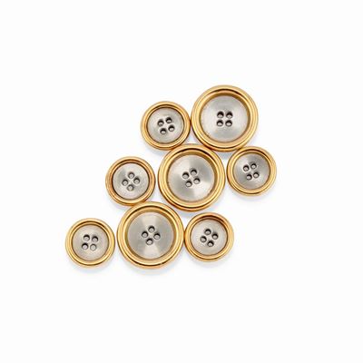 Otto Bottoni in Oro Giallo 18k e Acciaio