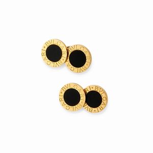 Bulgari - Polsini in oro giallo 18k e onice