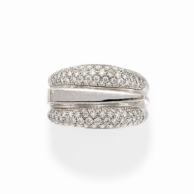 Anello in Oro Bianco 18k e Diamanti