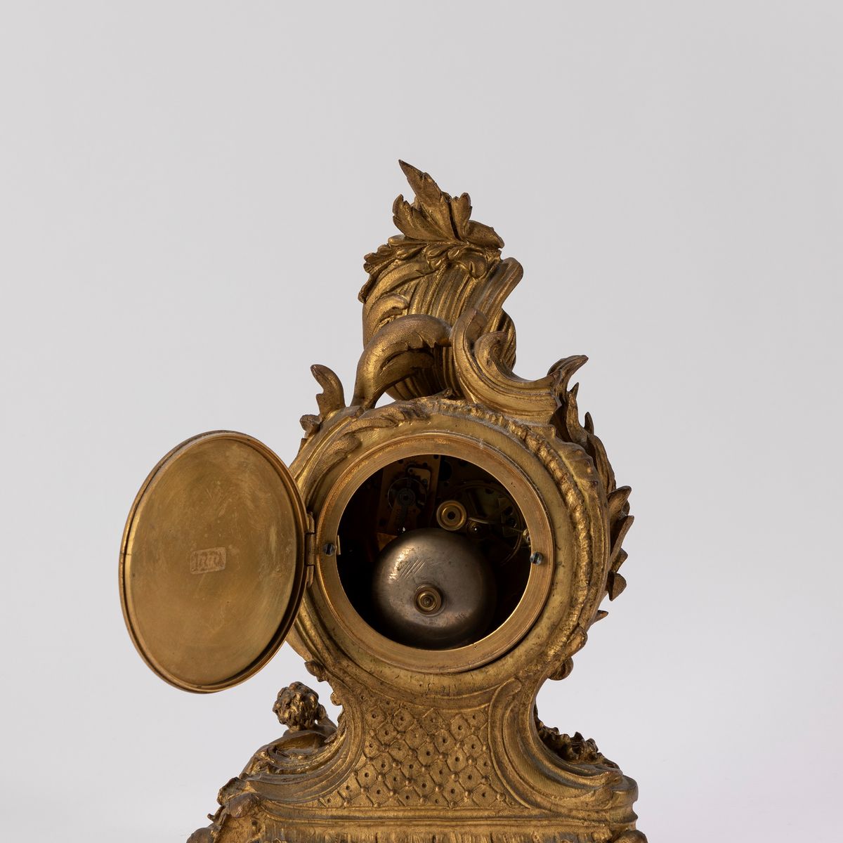 Pendola da Tavolo in Bronzo Dorato, Secolo XIX