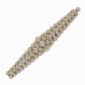 Bracciale in oro bicolore 18k e diamanti