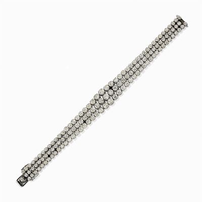 Bracciale in Oro Bianco 18k e Diamanti