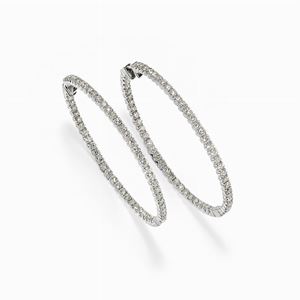 Orecchini in oro bianco 18k e diamanti