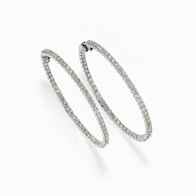 Orecchini in Oro Bianco 18k e Diamanti