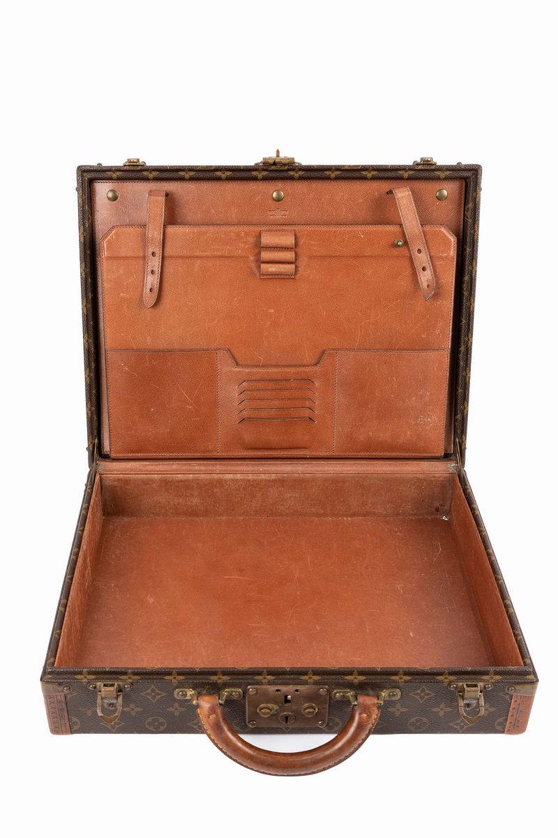 Louis Vuitton - Valigetta 24h, tela monogram con dettagli in cuoio e ottone