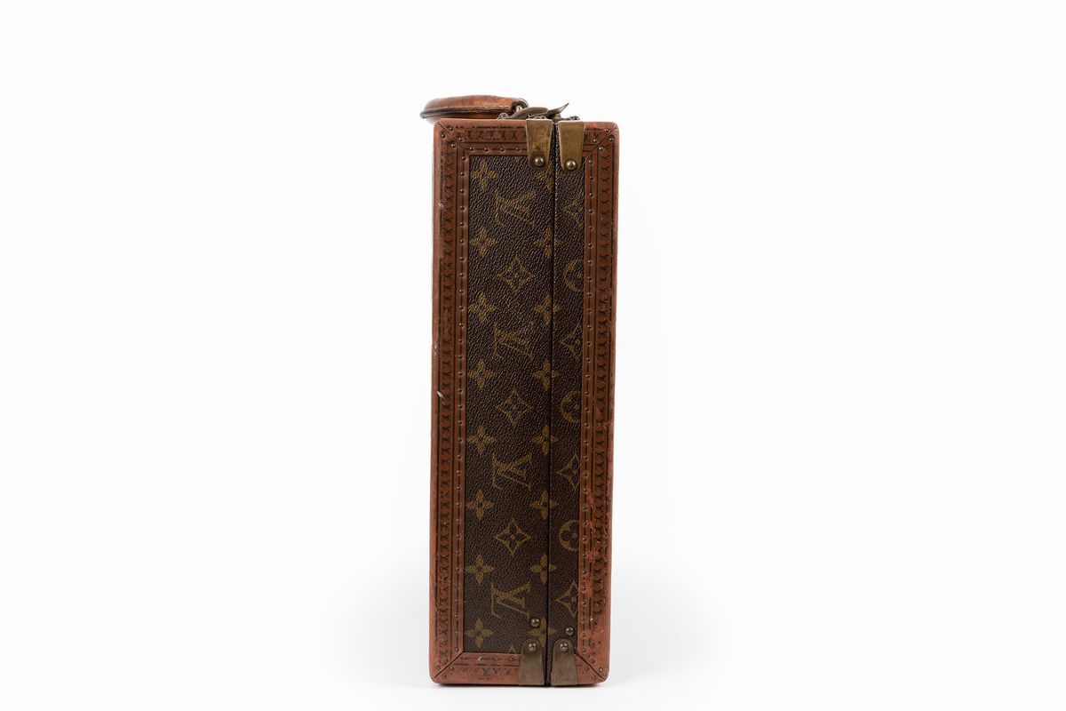 Louis Vuitton - Valigetta 24h, tela monogram con dettagli in cuoio e ottone