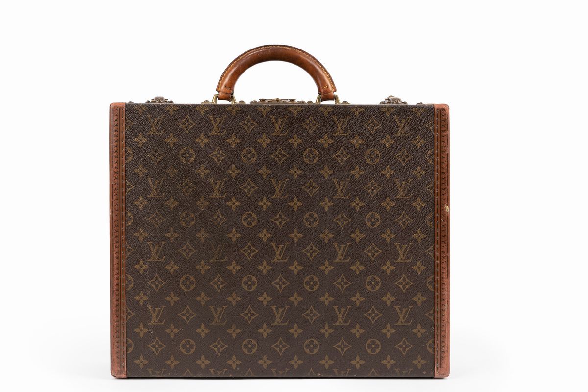 Louis Vuitton - Valigetta 24h, tela monogram con dettagli in cuoio e ottone