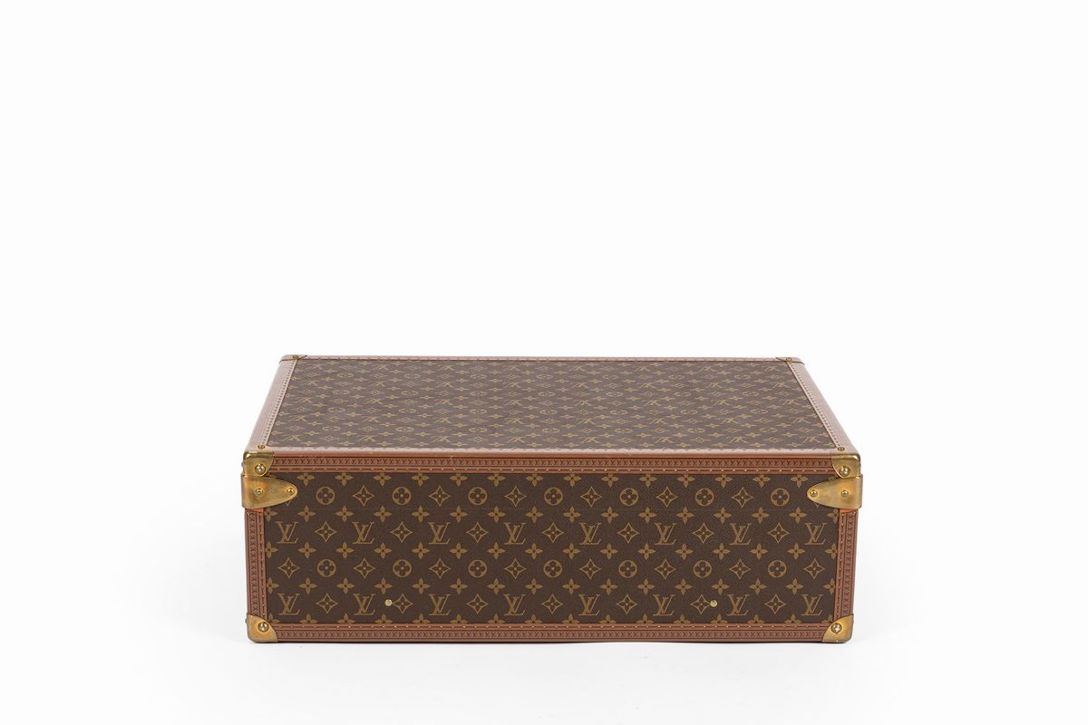 Louis Vuitton - Valigia Alzer, tela monogram con dettagli in cuoio e ottone