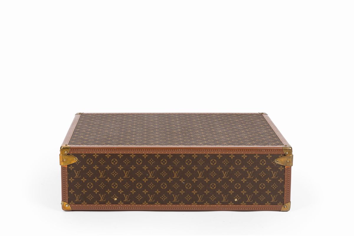 Louis Vuitton - Valigia Alzer, in tela monogram con profili in cuoio e dettagli in ottone