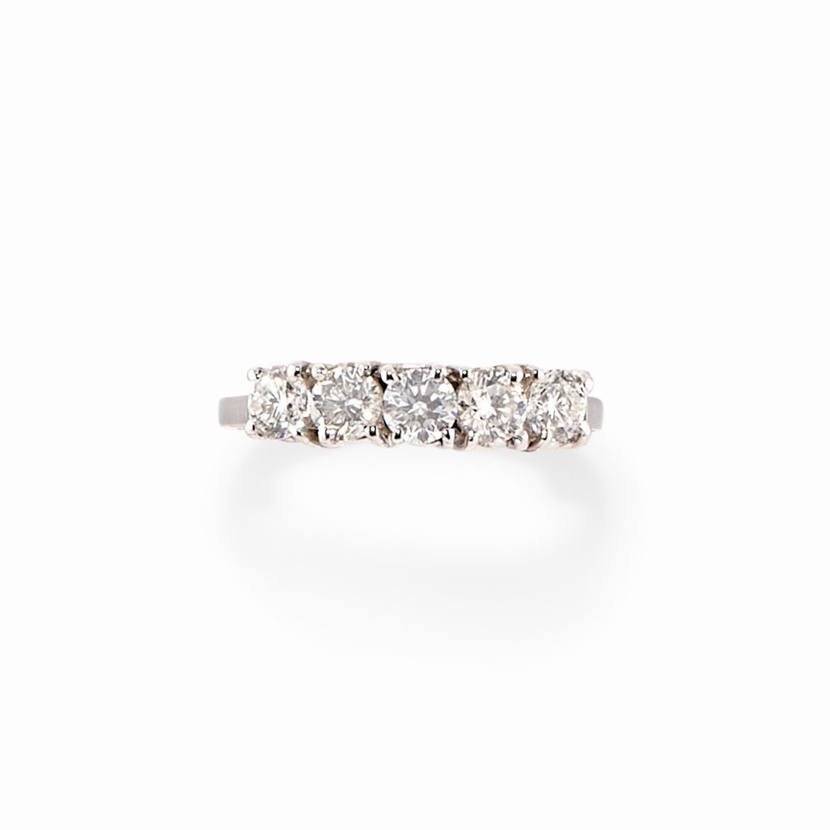 Due Anelli in Oro Bianco 18k e Diamanti