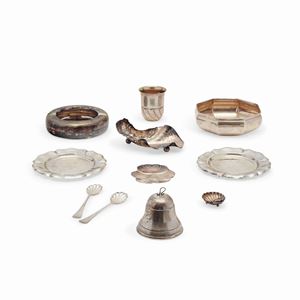  - Eleven silver objects, Italy, 20th Century