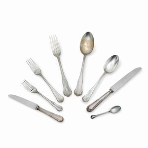  - A silver cutlery set, Italy, 20th Century