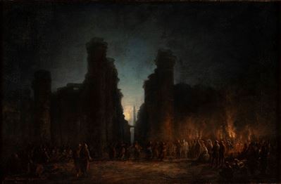 Tebe e le Rovine del Tempio di Karnac nella Notte del 2 Giugno 1863
