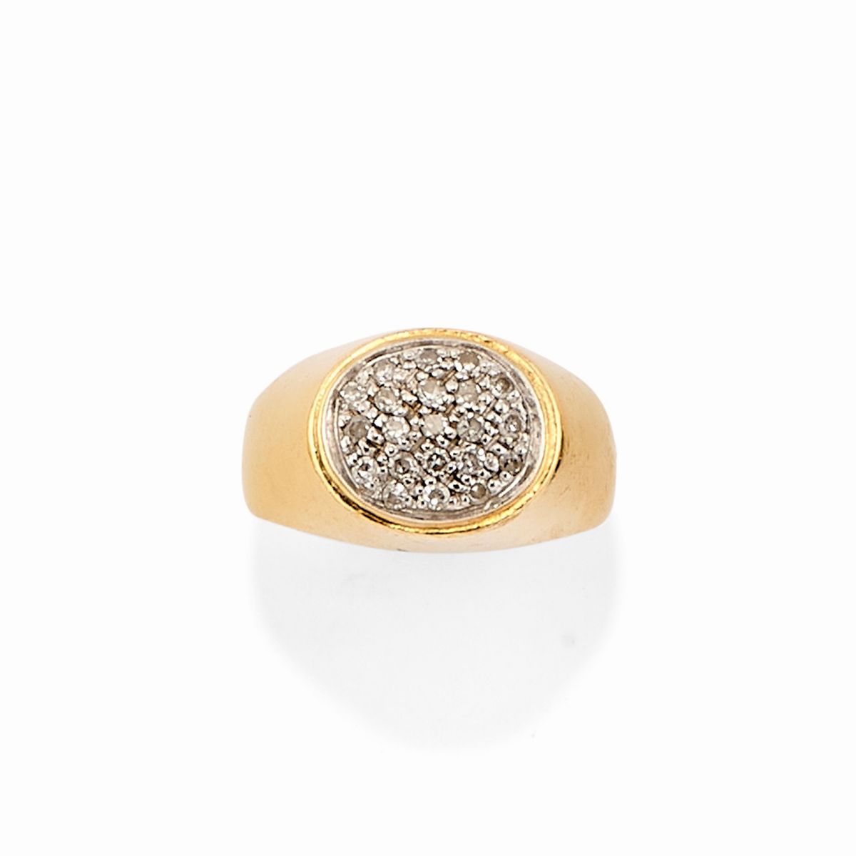 Due Anelli e una Coppia di Orecchini in Oro Giallo 18k, Diamanti, Onice e Agata