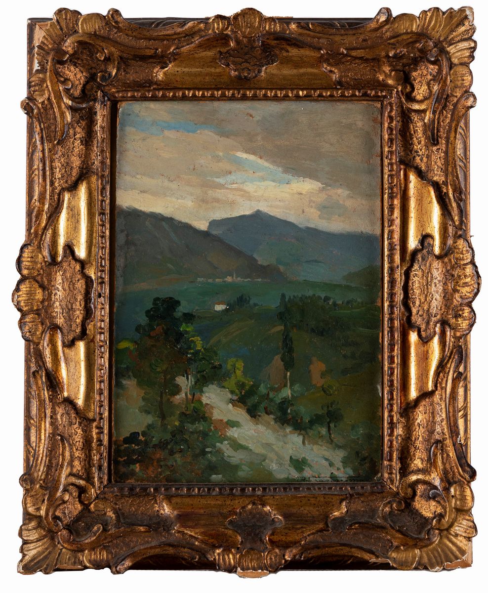 Pietro Fragiacomo - Paesaggio Cadorino