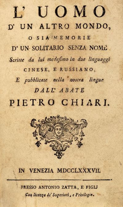 L'Uomo d'un altro mondo, o sia Memorie d'un solitario senza nome