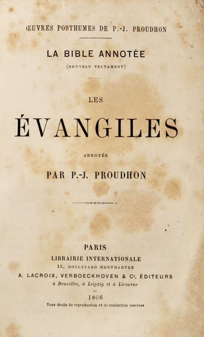 Les Evangiles annotés, Edizione originale postuma, 1858
