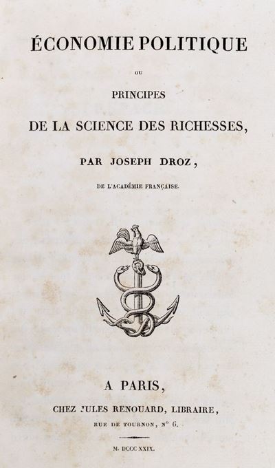 Économie politique ou principes de la science des richesses, prima edizione