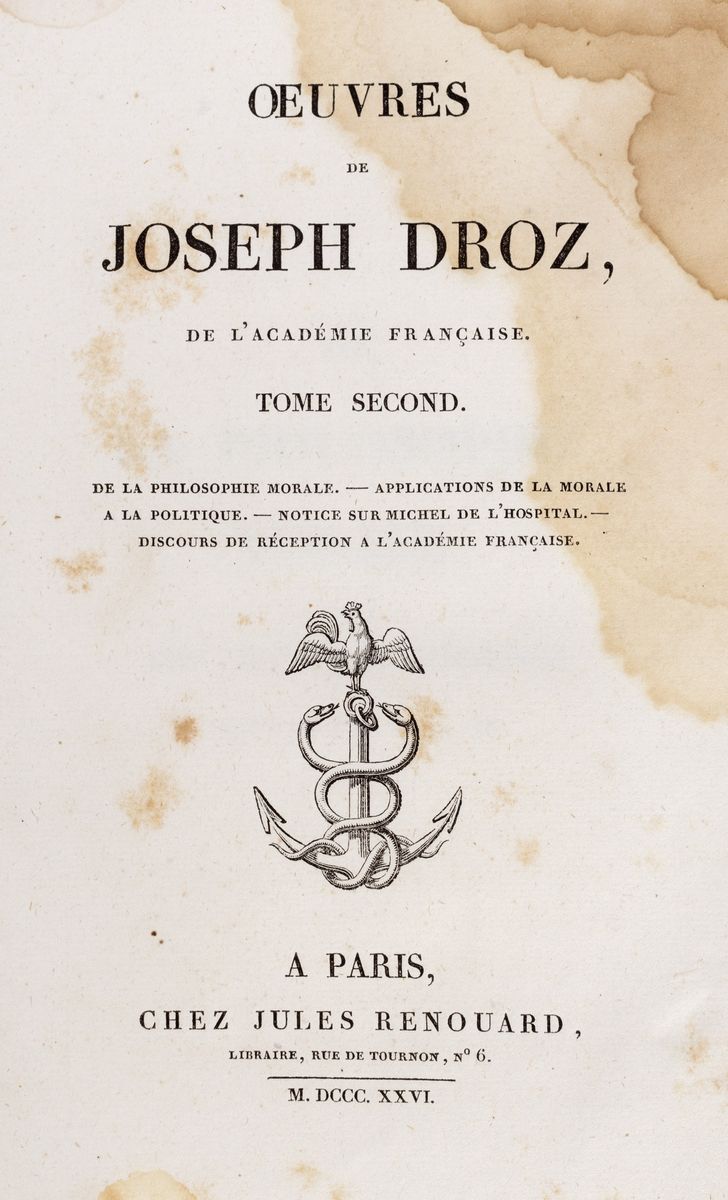 Francois Xavier Joseph Droz - Économie politique ou principes de la science des richesses, prima ...