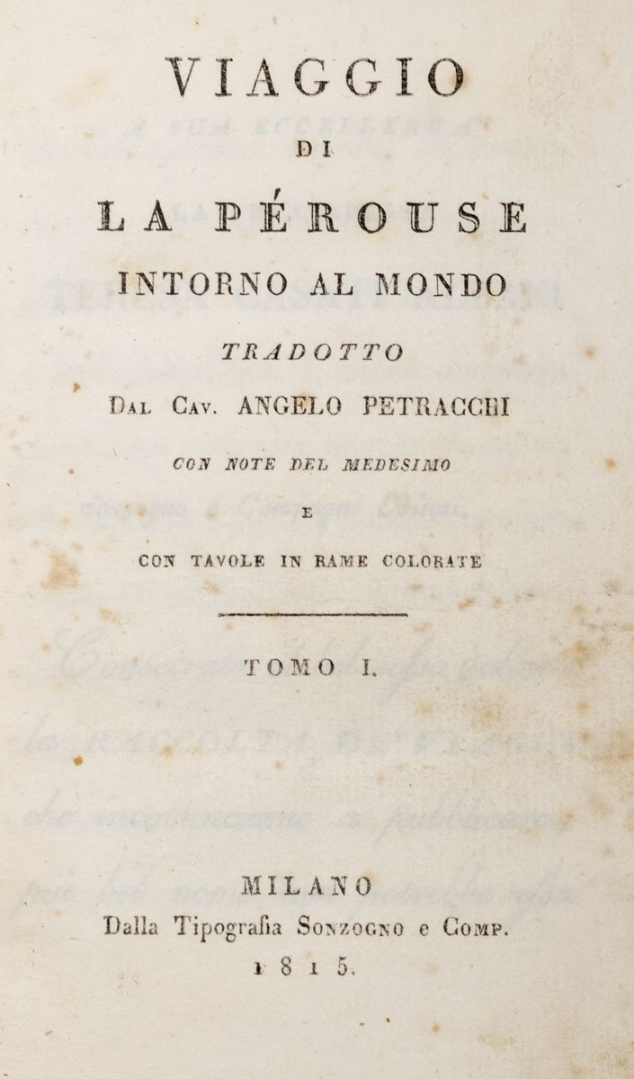 Jean François De Galaup De la Pérouse - Viaggio intorno al mondo, 1815
