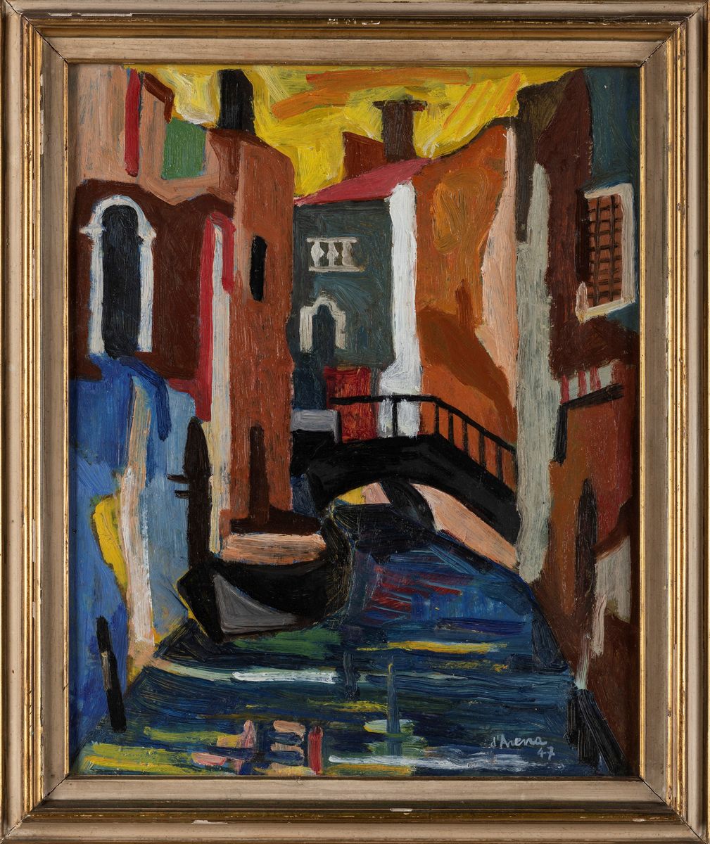 Francesco D'arena - Canale a Venezia