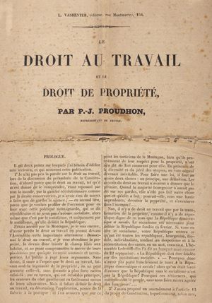 Le droit au travail et le droit de proprieté