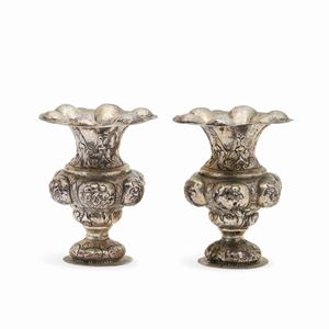 Two silver vases, Venice, early 19th Century