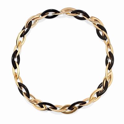Collana in Oro Rosa 18k e Ebano