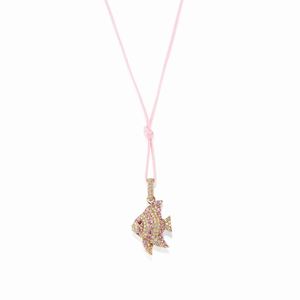 A 18k yellow gold, diamond, pink sapphire and ruby pendant, Pippo Perez