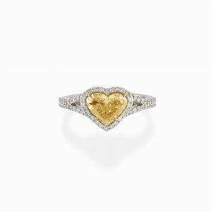 Anello in oro bicolore 18k e diamanti