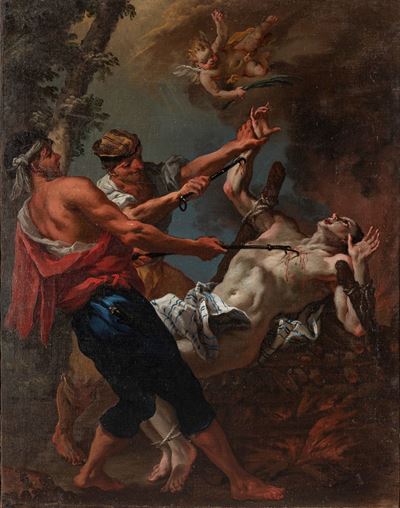 Autore sconosciuto, Martirio di San Lorenzo, olio su tela