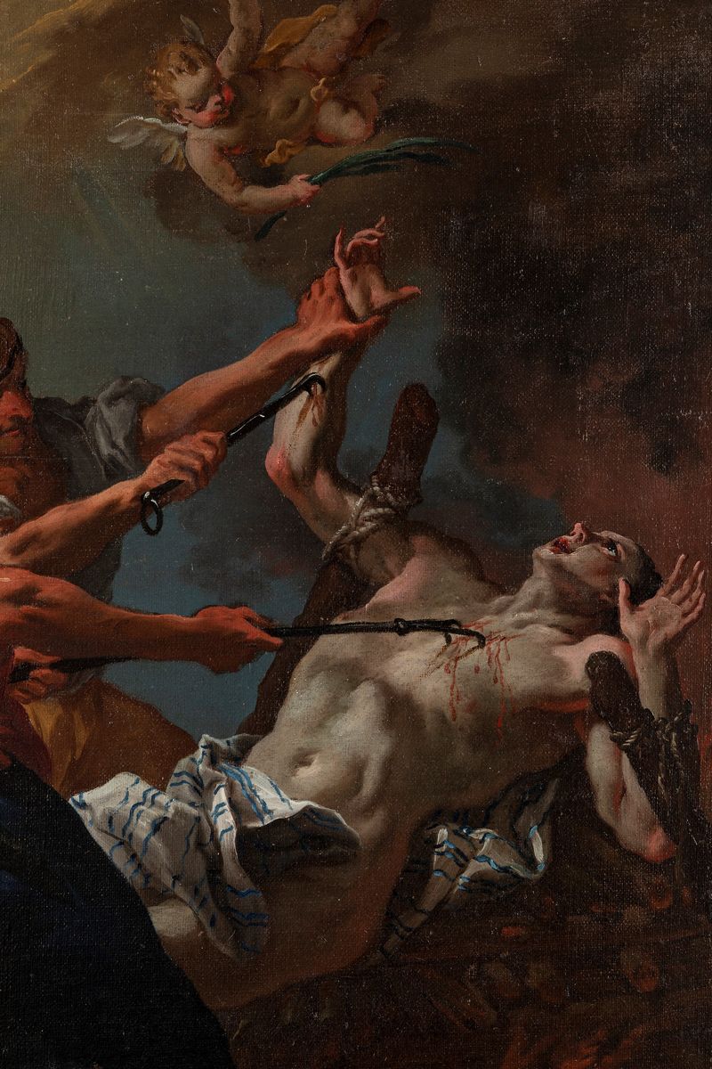Scuola Veneta, Secolo XVIII - Autore sconosciuto, Martirio di San Lorenzo, olio su tela