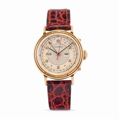 Calendograph, orologio da polso in oro 14k, anni '50