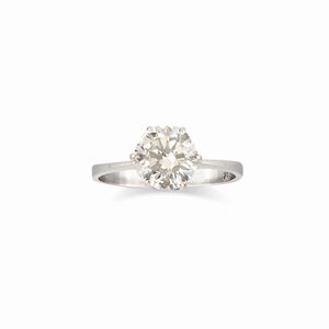  - Anello in oro bianco 18k e diamante