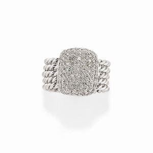  - Anello in oro bianco 18k e diamanti