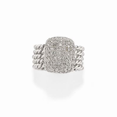 Anello in Oro Bianco 18k e Diamanti