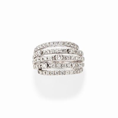 Anello in Oro Bianco 18k e Diamanti