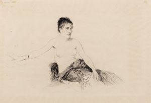 De Nittis Giuseppe - Femme nue a mi corps