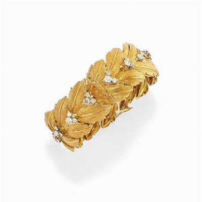 Bracciale in Oro Bicolore 18k e Diamanti