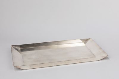 Vassoio in metallo argentato, 1958-63