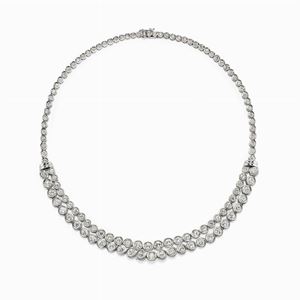 Collana in oro bianco 18k e diamanti