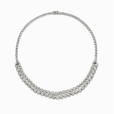 Collana in Oro Bianco 18k e Diamanti