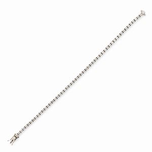  - Bracciale tennis in oro bianco 18k e diamanti