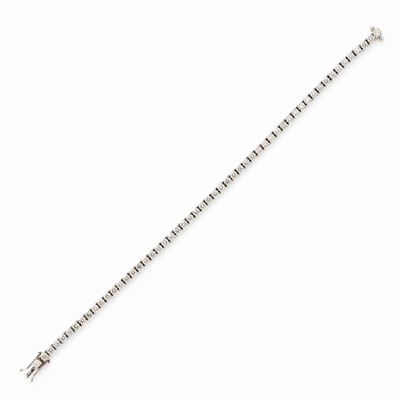 Bracciale Tennis in Oro Bianco 18k e Diamanti