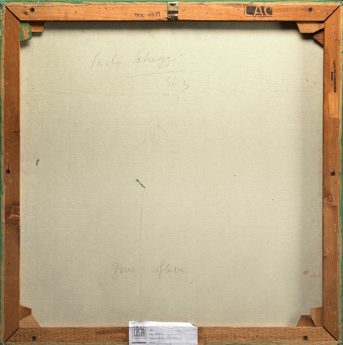 Paolo Scheggi - Forme riflesse, acrilico nero verde su tre tele sovrapposte, 1963