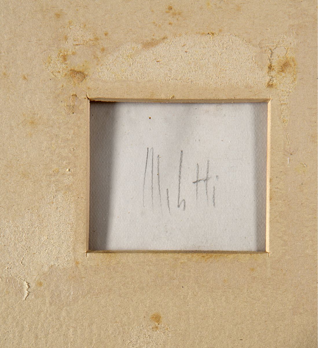 Fausto Melotti - Senza titolo, tempera, matita e matita contè su carta