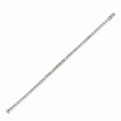 Bracciale Tennis in Oro Bianco 18k e Diamanti